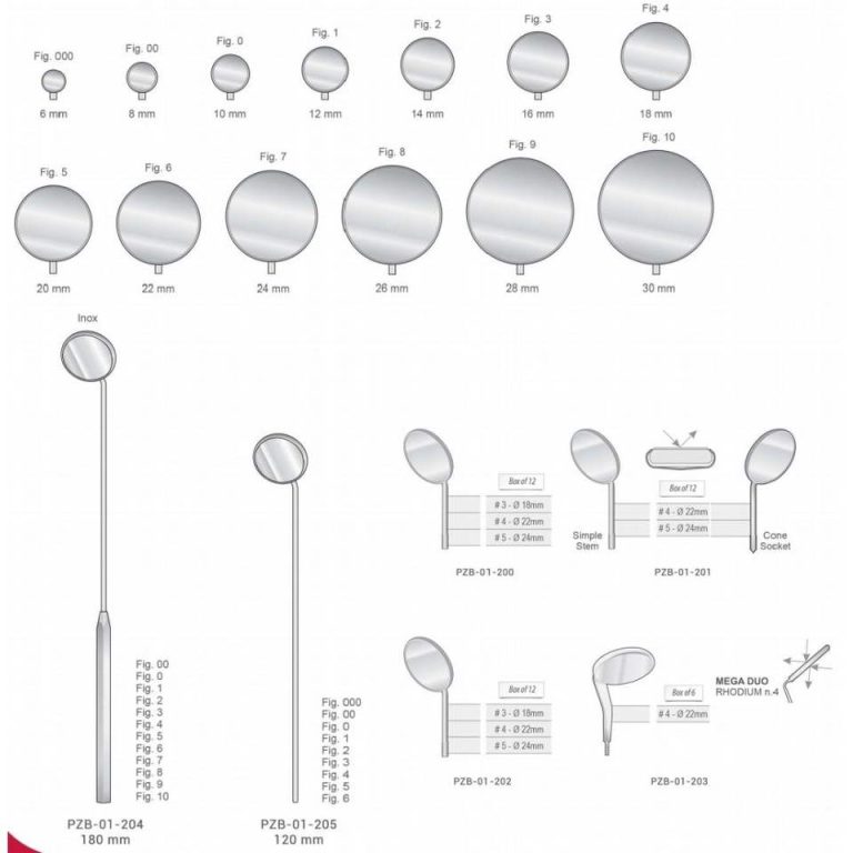 Dental Mirrors Professional Grade Stainless Steel Anti-Fog Oral Examination Mirror for Dentists