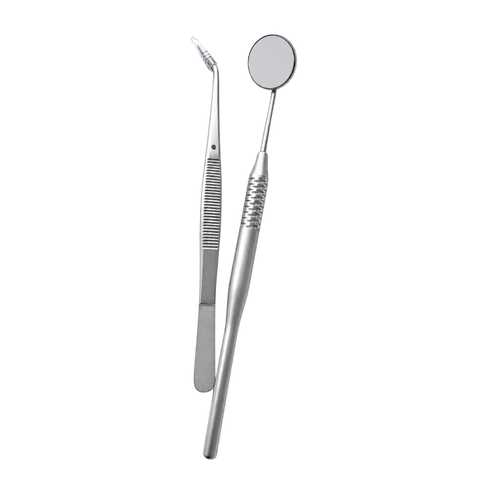 Manual-Stainless-Steel-Mouth-Mirror-College-Tweezers