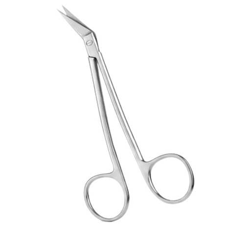 Professional Locklin Manual Angled Surgical Scissors 160mm Serrated Blade German Stainless Steel Tissue Ergonomic Finger Ring