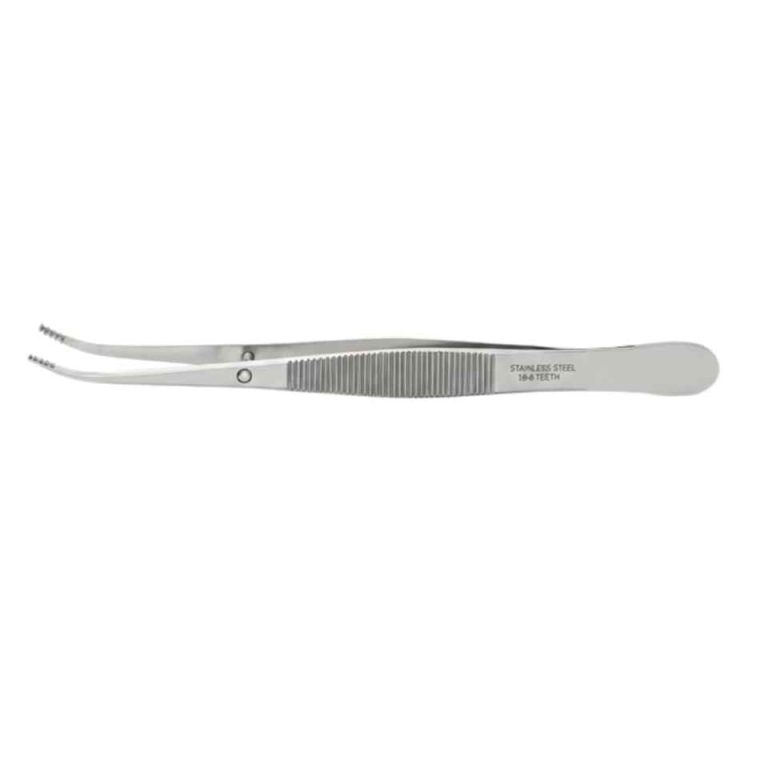 Stainless-Steel-Curved-Forceps-Fine-Tooth-Tweezers